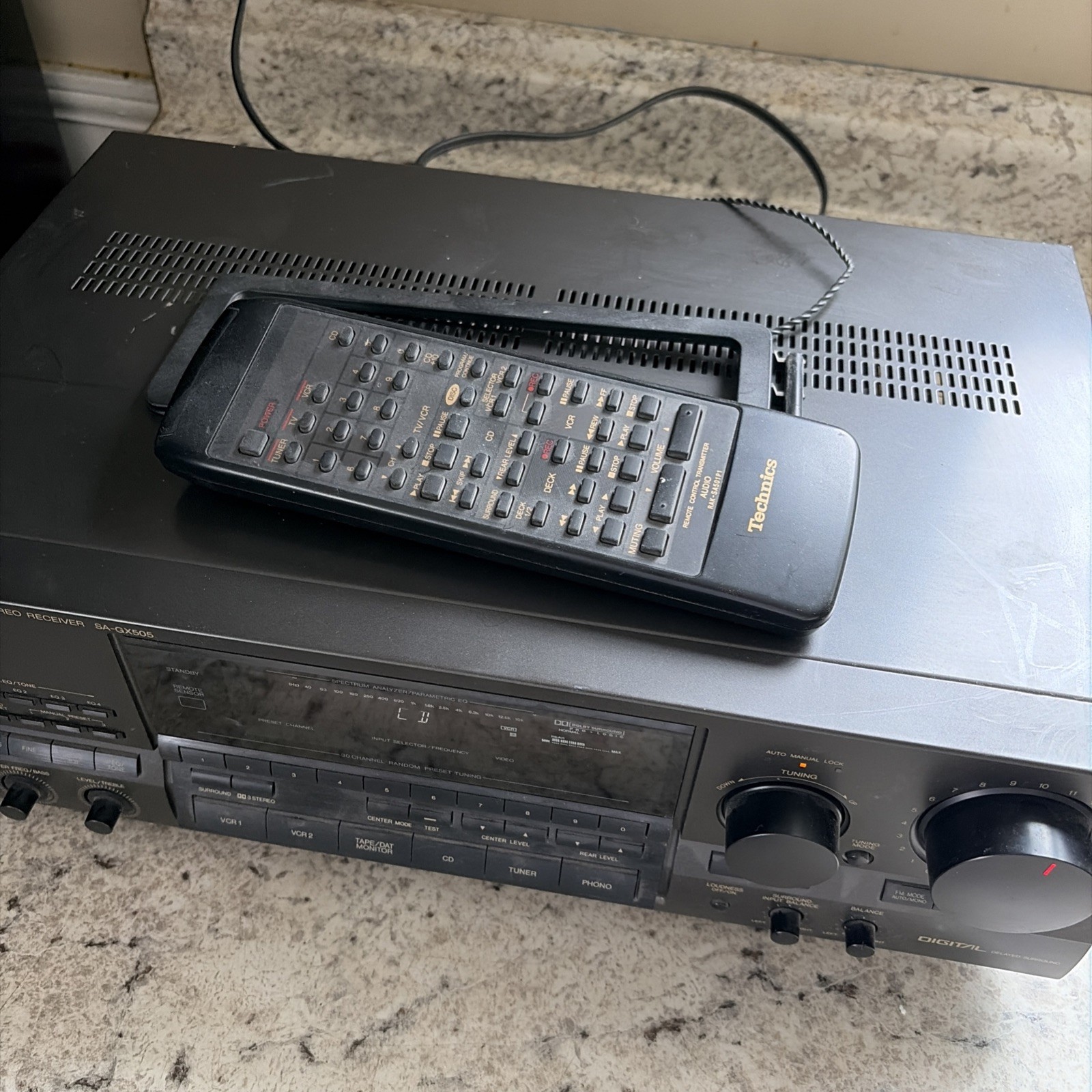 Technics AV Control Stereo Receiver SA GX505 Works Nice Shape