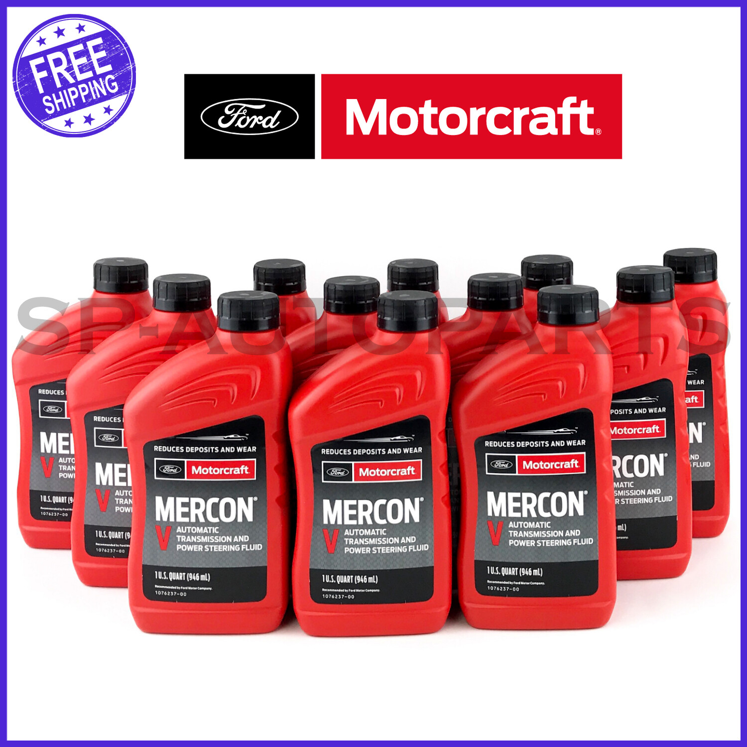 Motorcraft Mercon V ATF Transmission Fluid XT5QMC Case 12 Quarts for Ford