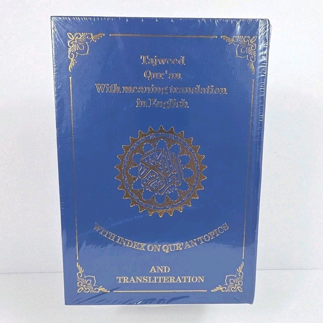 Tajweed Quran With Meaning Translation and Transliteration in English Hardcover