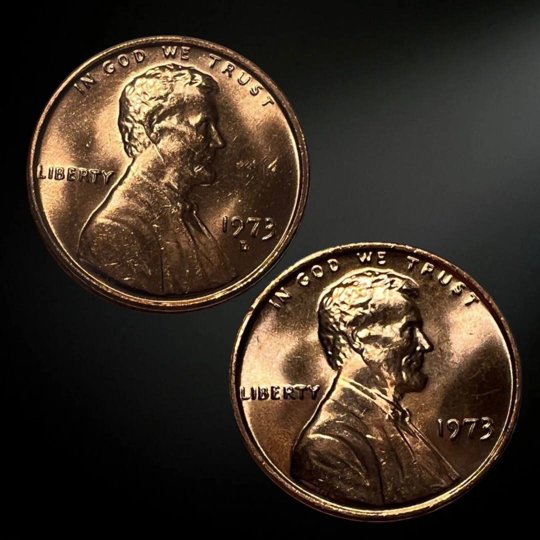 1973 P D Lincoln Memorial Cent BU 2 Coin Set Brilliant Uncirculated