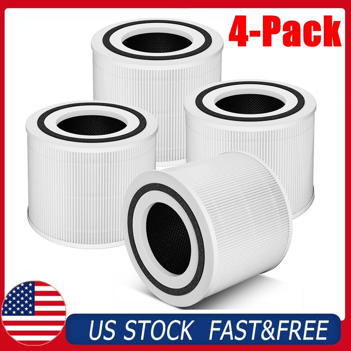 PuroAir 240 Hepa 14 Air Filter Replacement for PuroAir 240 Air Purifier (4 Pack)