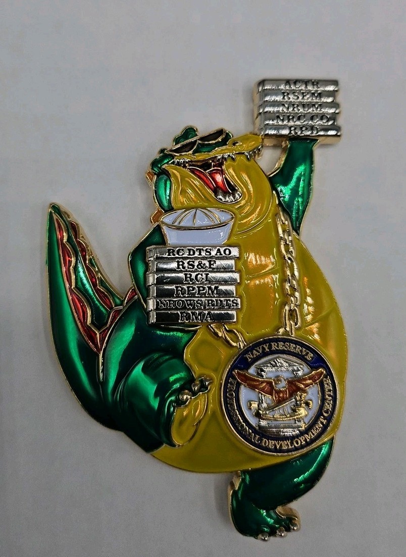 Naval Reserve Professional Development Center CHALLENGE COIN Navy Gator Facilier