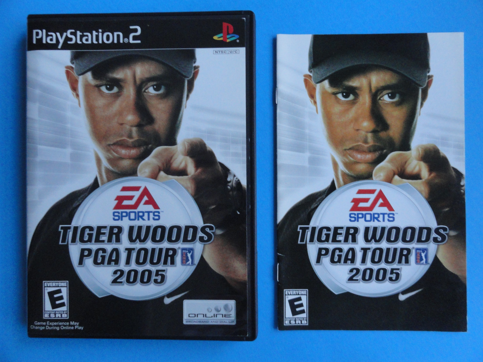 NO GAME- PLAYSTATION 2 TIGER WOODS PGA TOUR 05  - CASE & MANUAL ONLY - NO GAME
