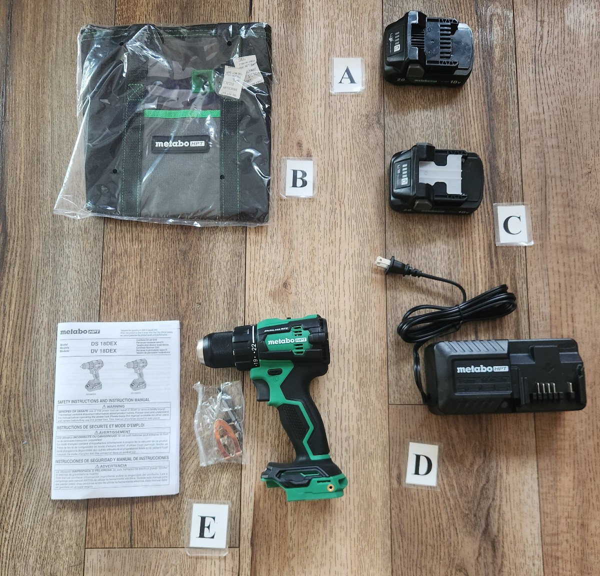 Metabo 18v Drill multi tool Batteries Charger Bag case (L)