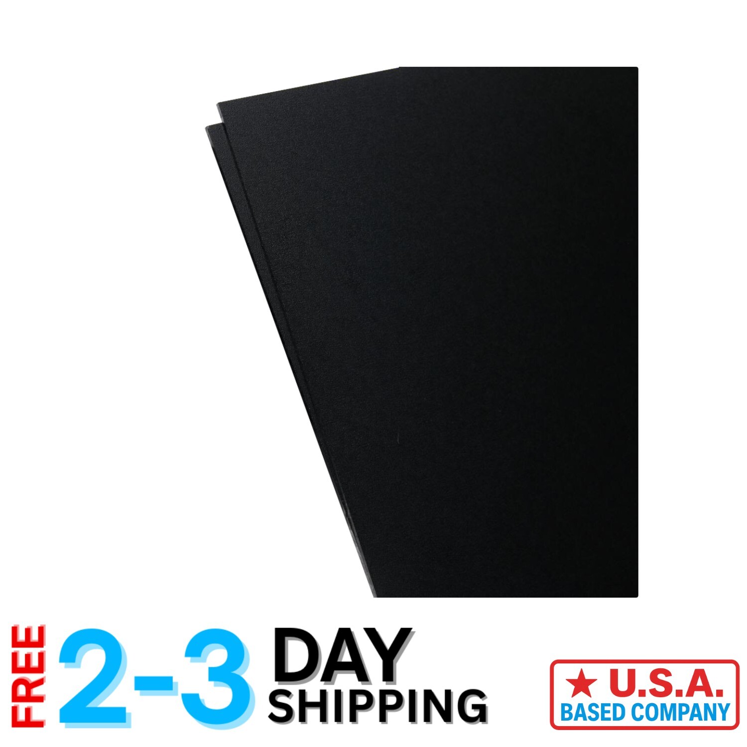 High-Rigidity Black KYDEX Sheet - 2 Pack of 8" x 12" Durable Thermoform Material