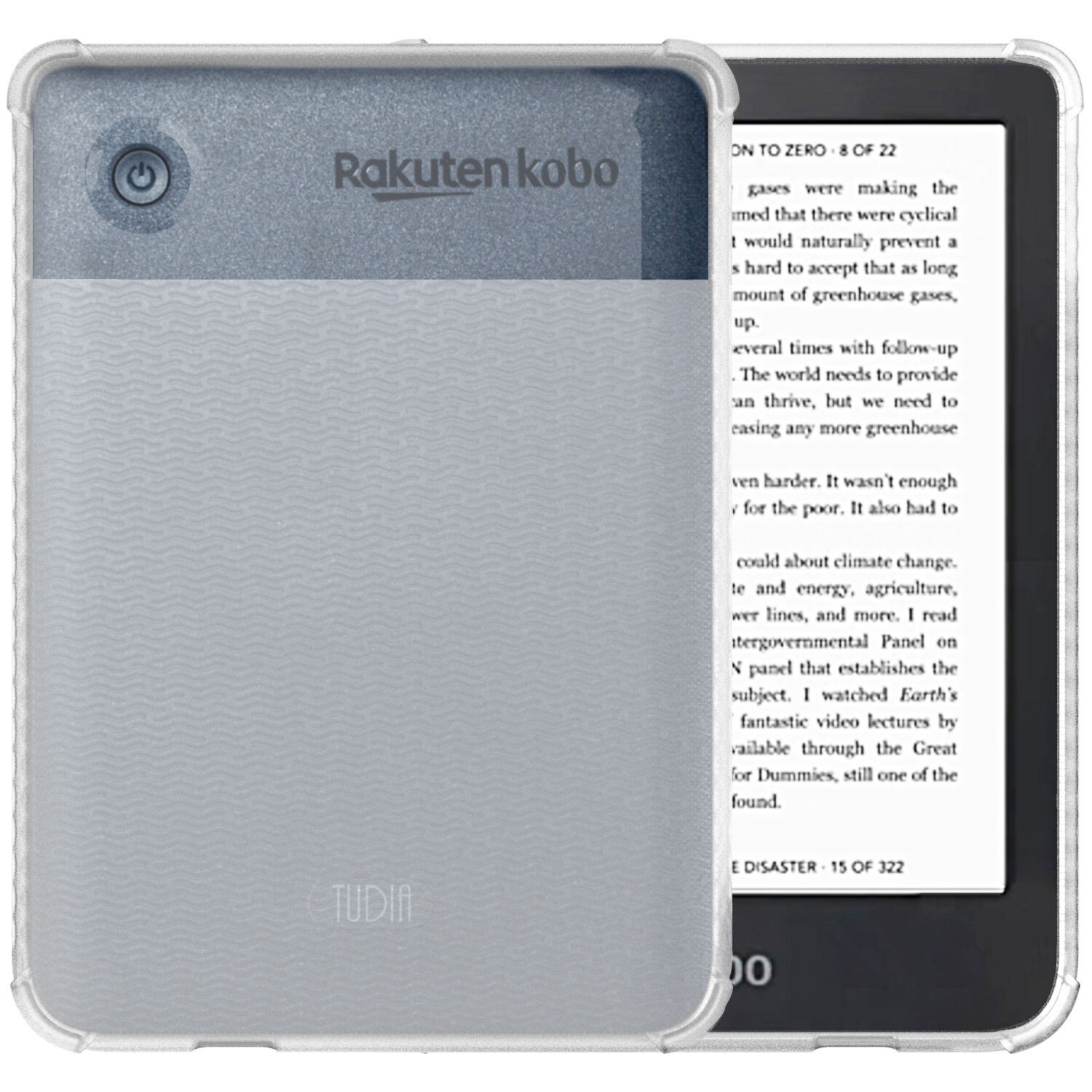 TUDIA for Kobo Clara 2E Case, [SKN] Shockproof Lightweight TPU eReader Cover