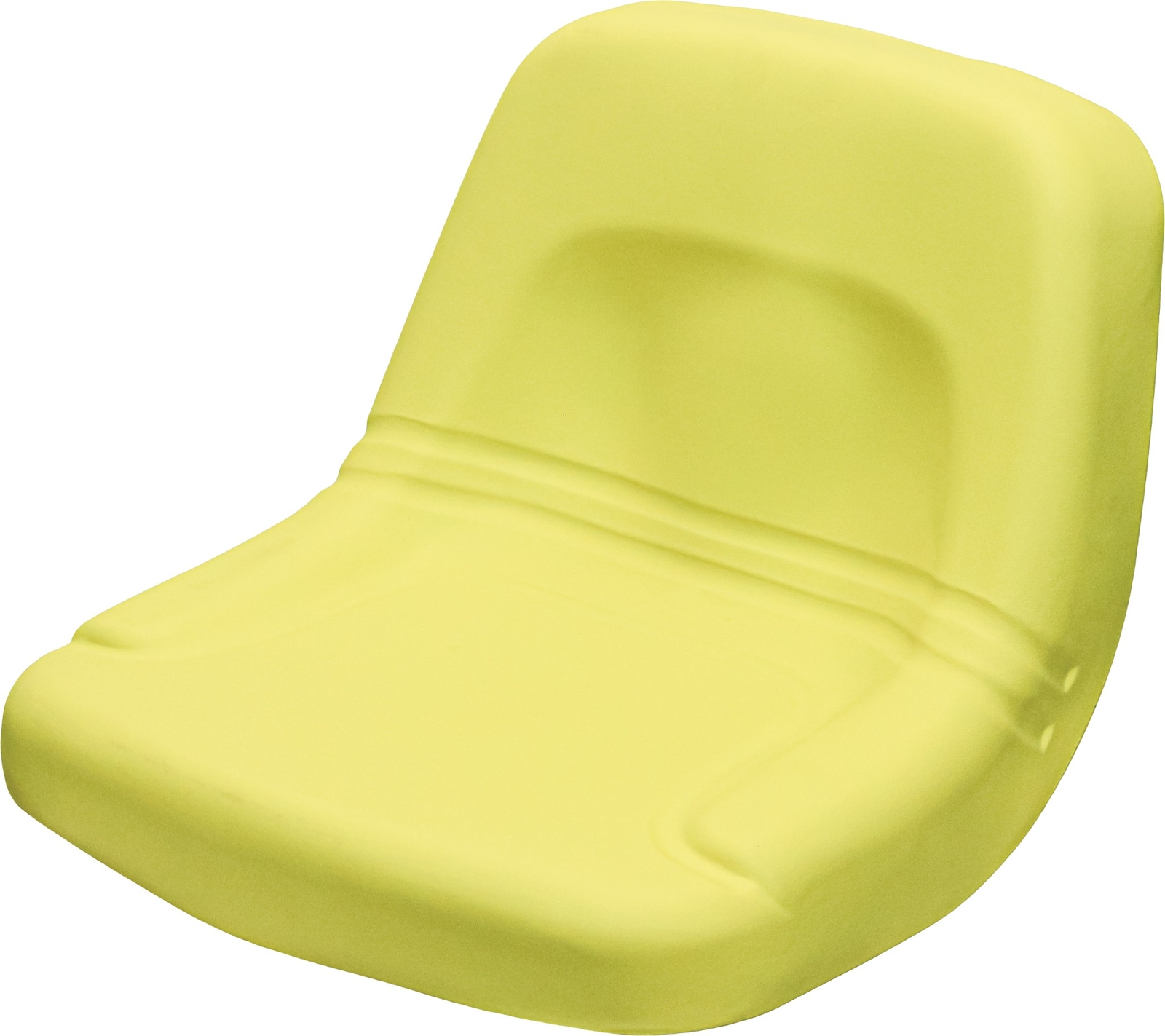 13 Inch Tall Yellow Vinyl Metal Pan Seat w/Multiple Mounting patterns For Mowers