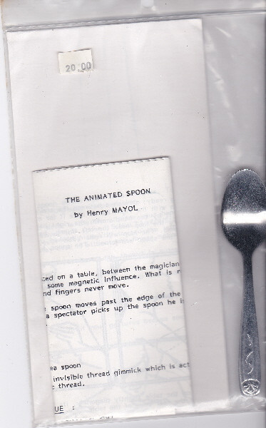 "VINTAGE" ANIMATED SPOON - HENRY MAYOL - CLOSE UP MAGIC