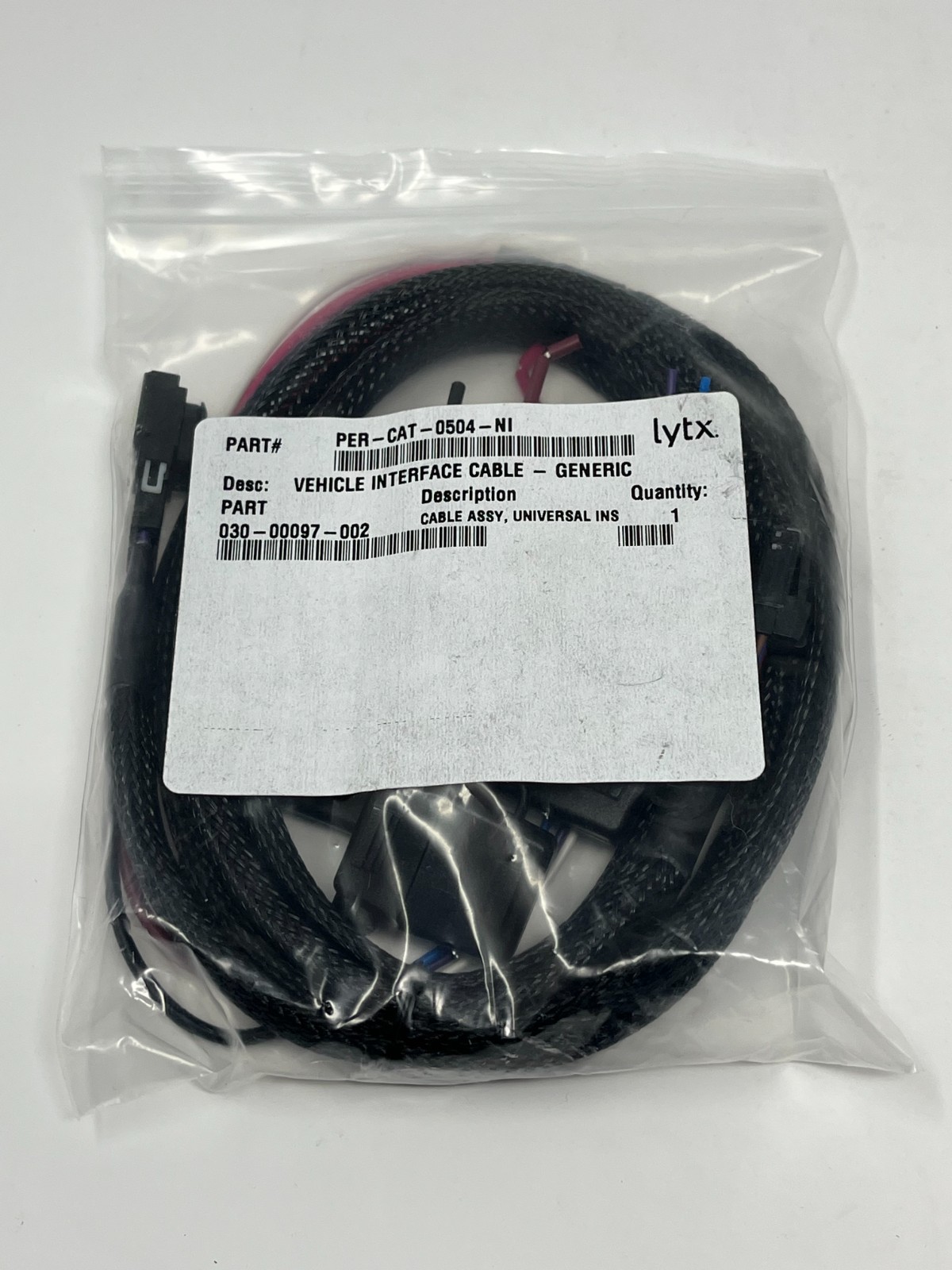 LYTX Vehicle Interface Cable - Generic - Part#PER-CAT0054-NI - 030-00097-002