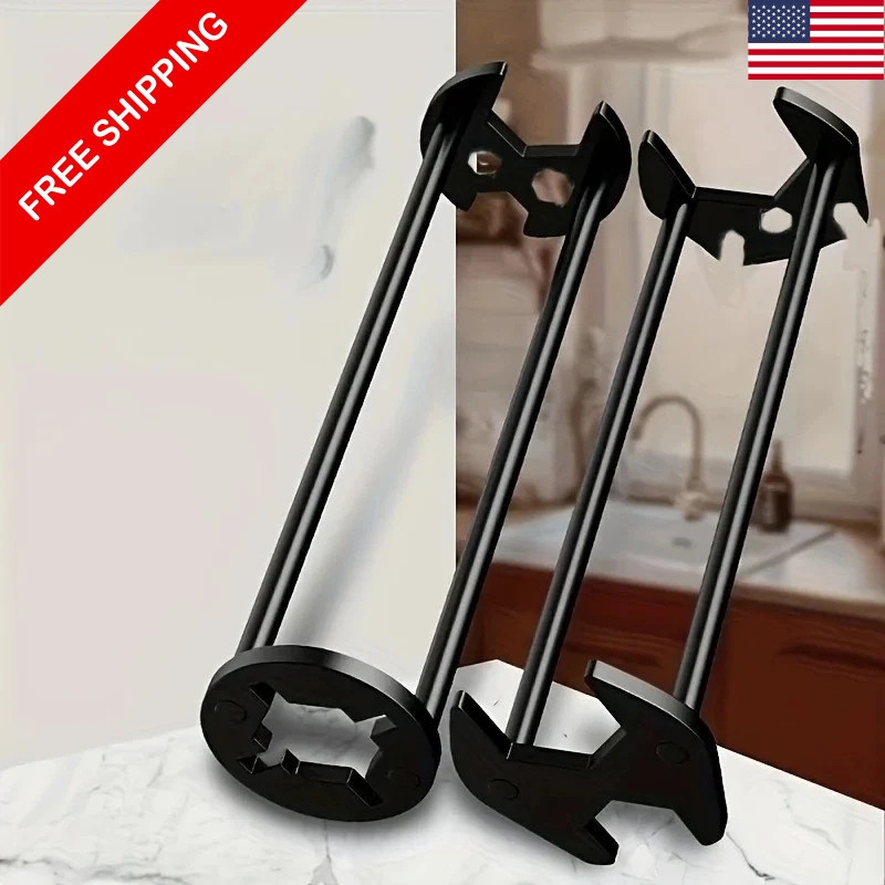 Multifunctional Sink Wrench Set, 2-Pack Basin and Faucet Wrench Tool with Fou...
