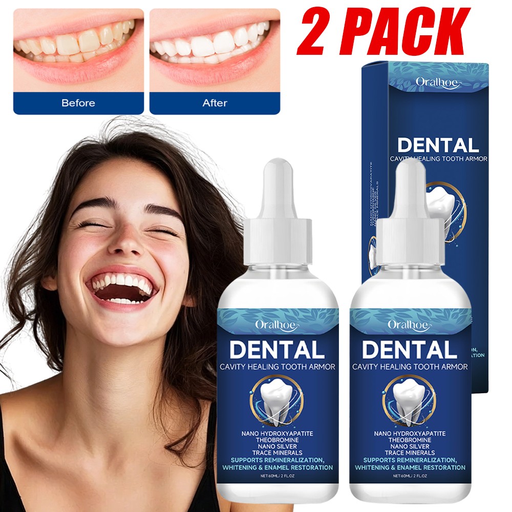 2X Tooth Armor Liquid with Nano-Hydroxyapatite Dental Cavity Healing Gum Repair