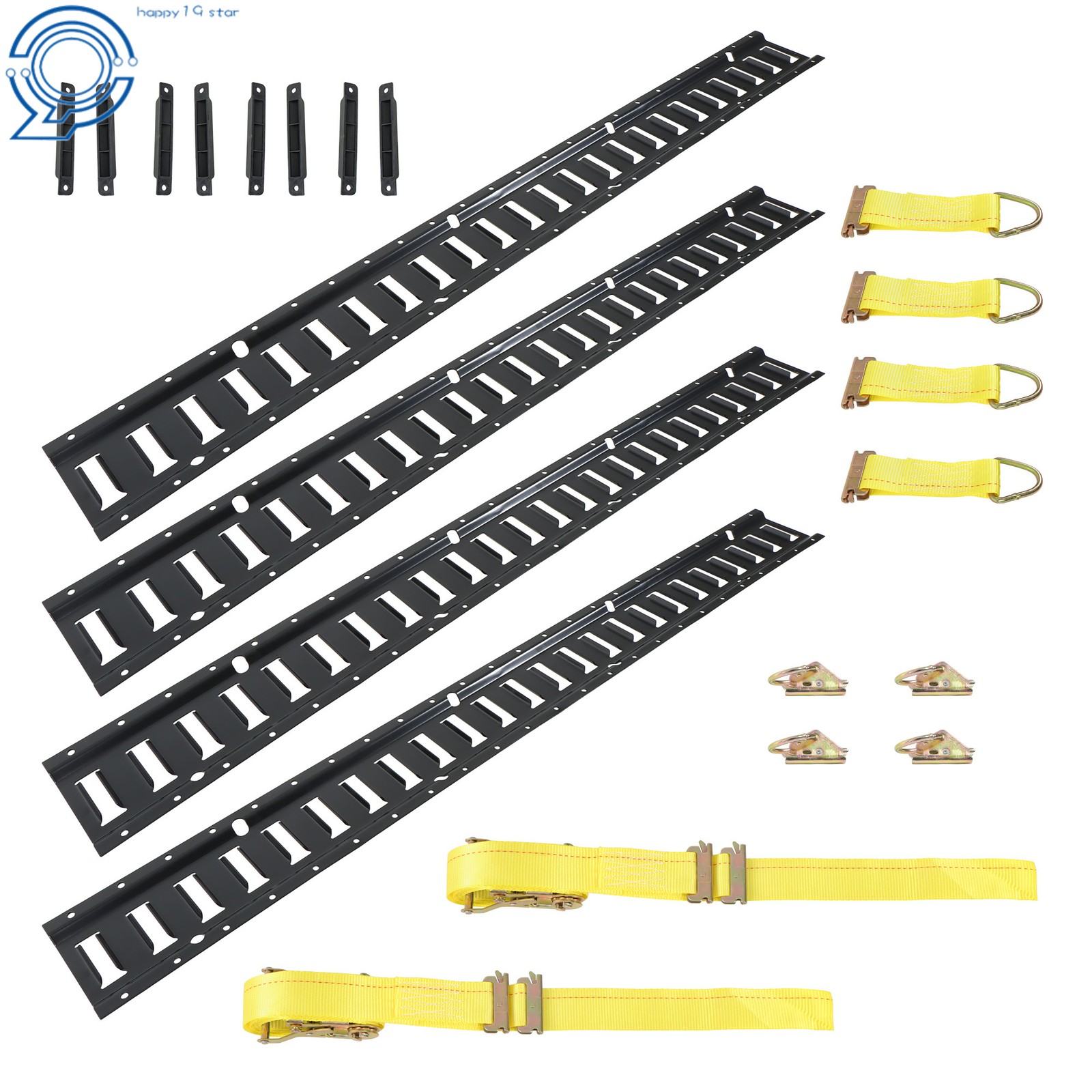 E Track Tie Down Rail Kit  4' E Track Rails End Caps ETrack Straps
