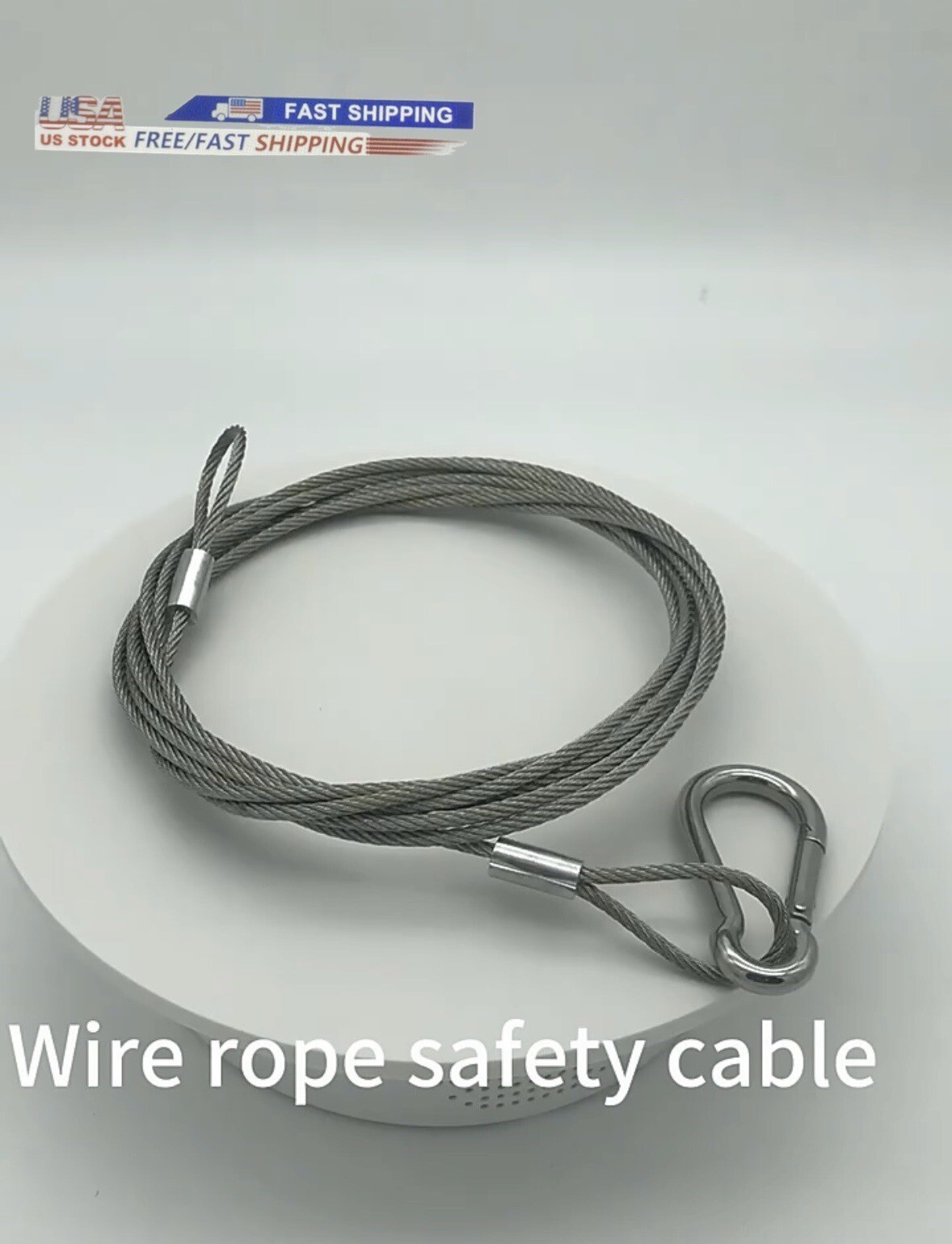 25Pack Stage Light Safety Cables 47”, Stainless Steel Security Cable.Multi Use