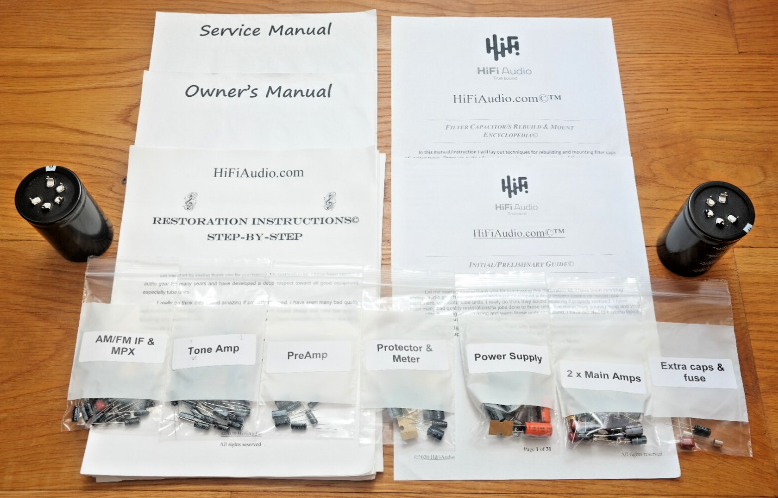 REALISTIC STA-2000 rebuild restoration recap upgrade kit repair capacitor