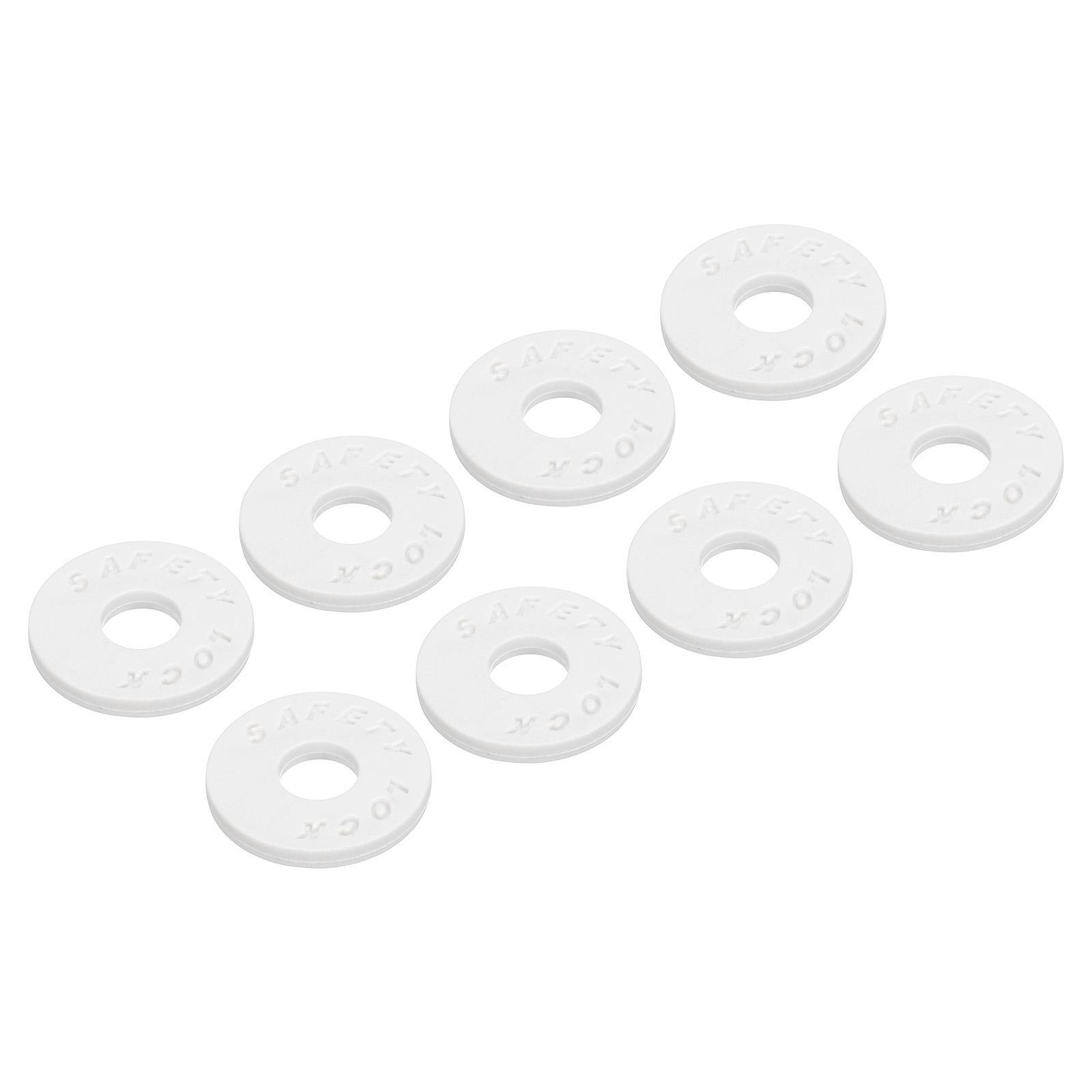 8 Pack Strap Blocks Silicone Rubber Strap Block White for Guitar Strap Button
