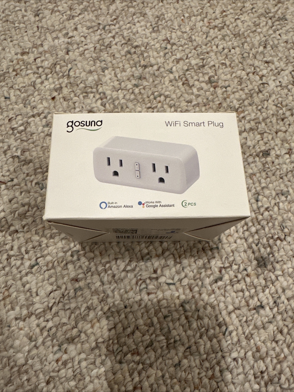 Gosuna WiFi Smart Plug 2-pack Alexa Google 2.4ghz