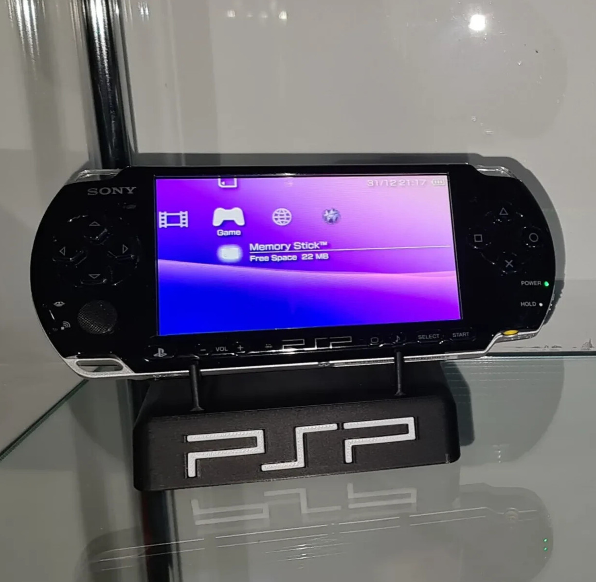 PSP Stand Holder with Logo - Fits All Models PlayStation Portable