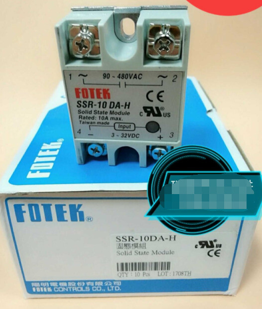 1PC Fotek SSR-10DA-H SSR10DAH Solid State Relay 10A -New #FOT