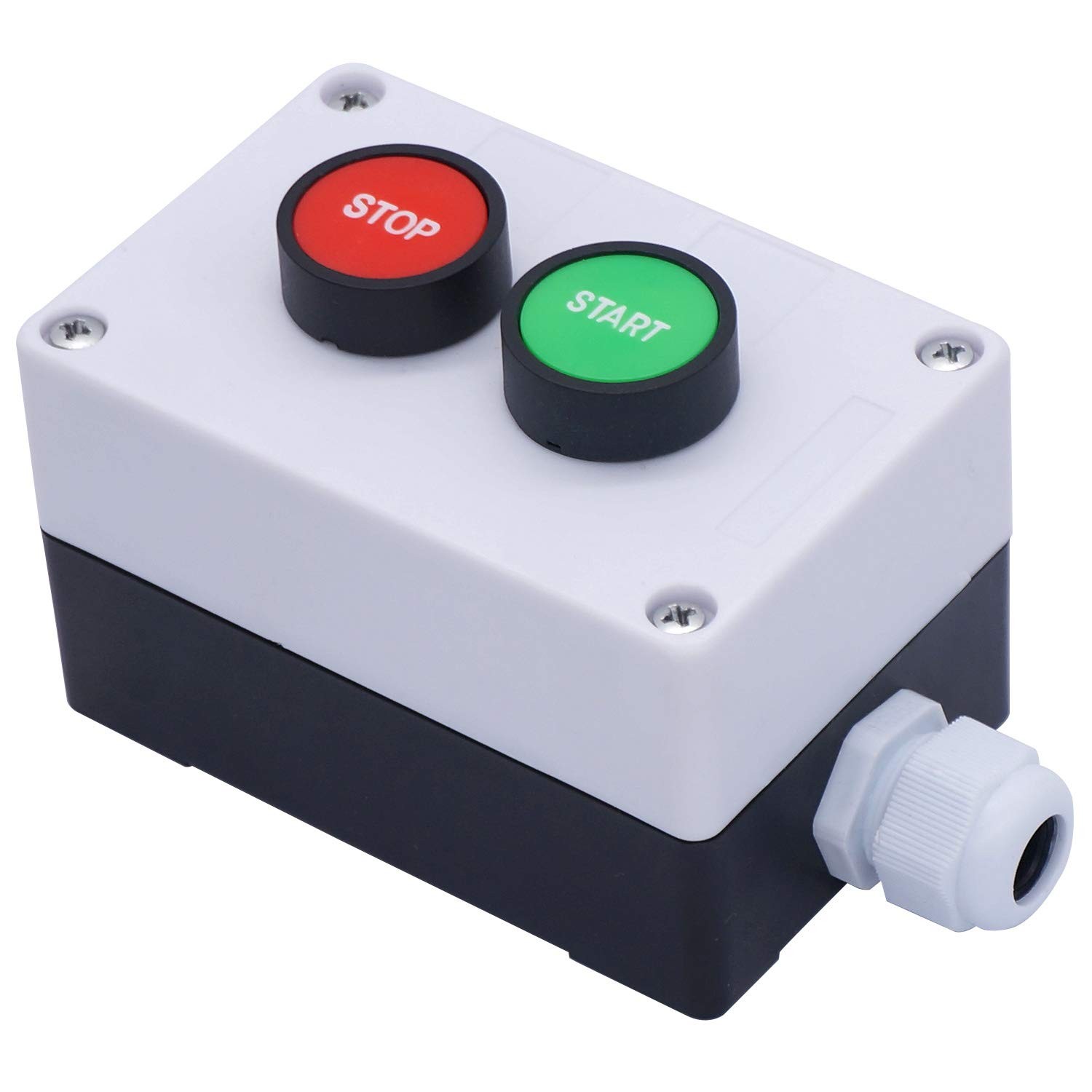 Taiss Momentary Push Button Switch Station Box Start/Stop Red A-Start/Stop