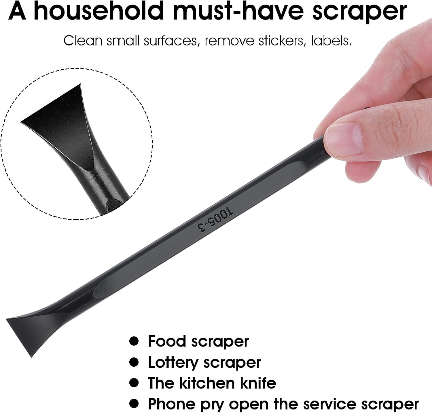 9 Pieces Plastic Scraper Tool Carbon Fiber Multi-Purpose Scratch...