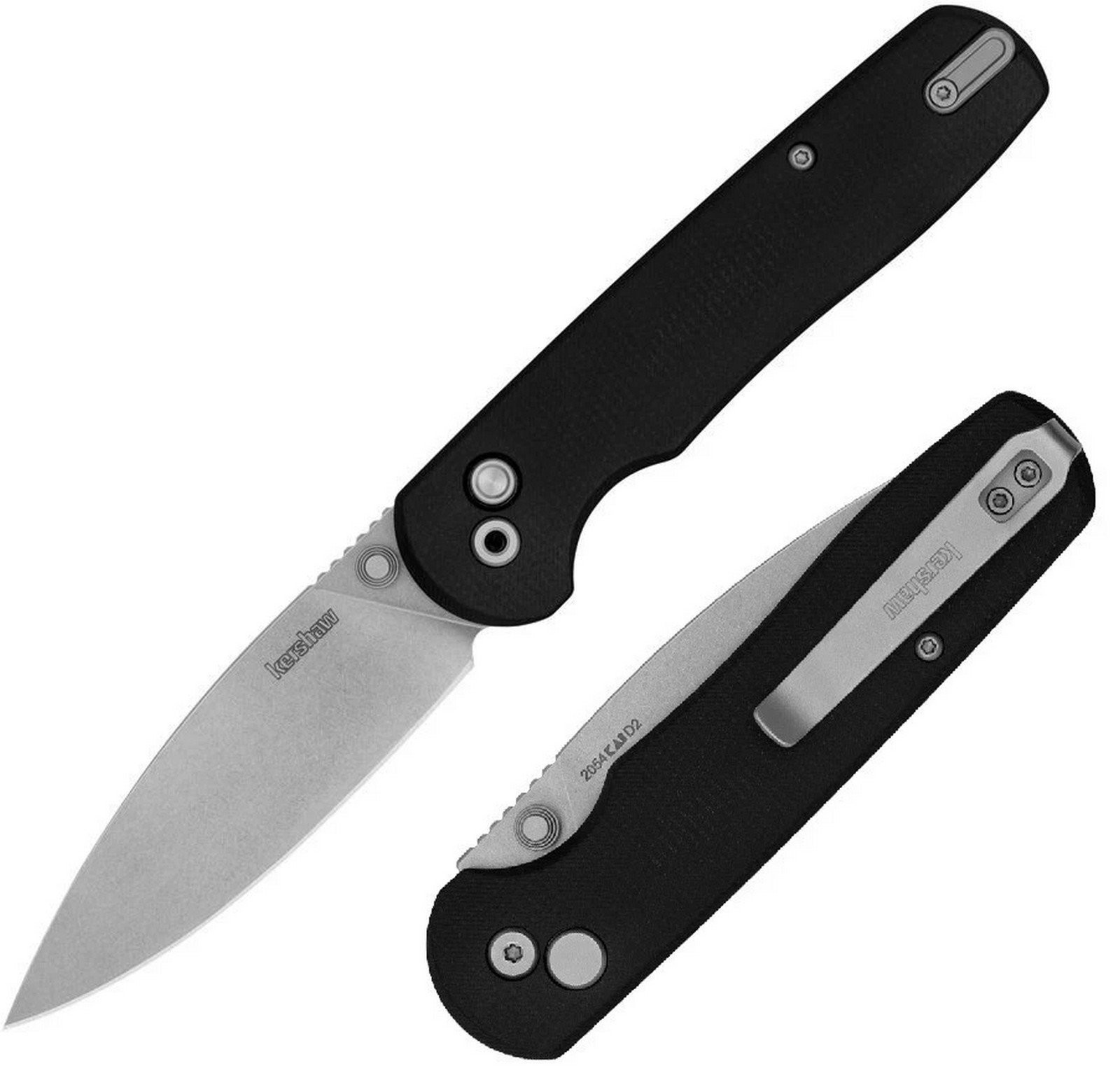 Kershaw Remnant Folding Knife D2 Tool Steel Blade Black Micarta Handle - 2054
