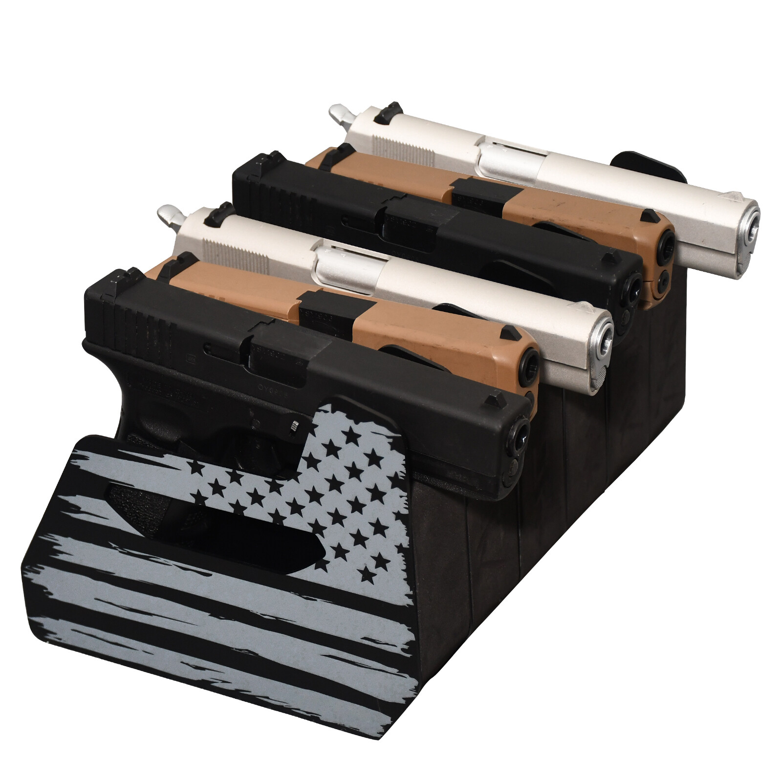 Gun Rack for 6 Handguns, Pistol Holder Organizer Accessories Gun Safe Organizer