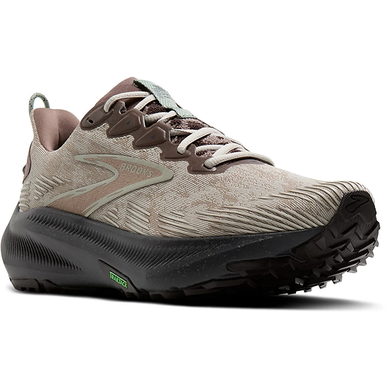 Brooks Men’s Ghost Trail Grit Running Shoes Color:Khaki Width D no ship CA