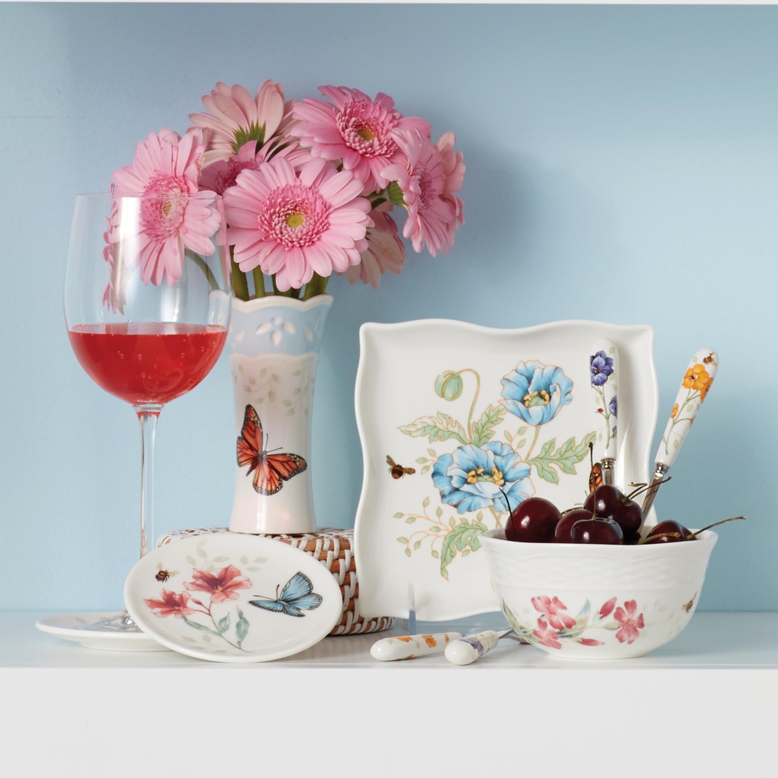 Lenox Silverware Set, Butterfly Meadow 2-Piece Spreader 0.35 LB, Multicolor