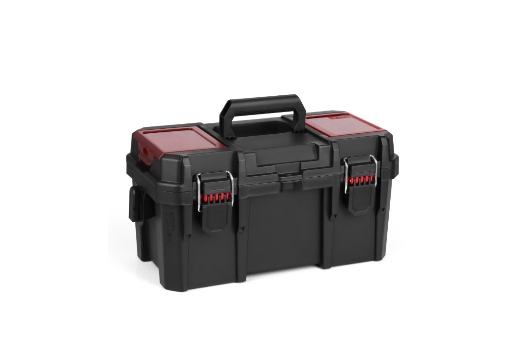 Hyper Tough 16-Inch Toolbox – Heavy-Duty Resin Storage with Padlock Security