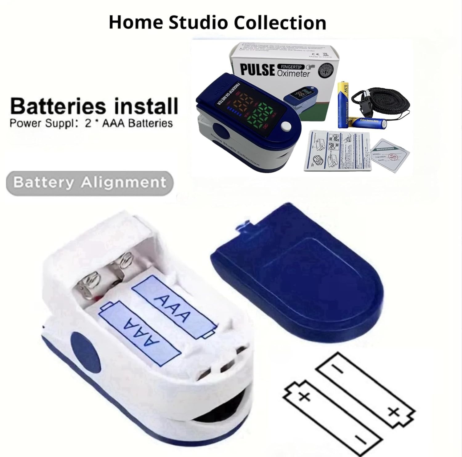 Finger Tip Pulse Oximeter LED Meter For Hospital Household