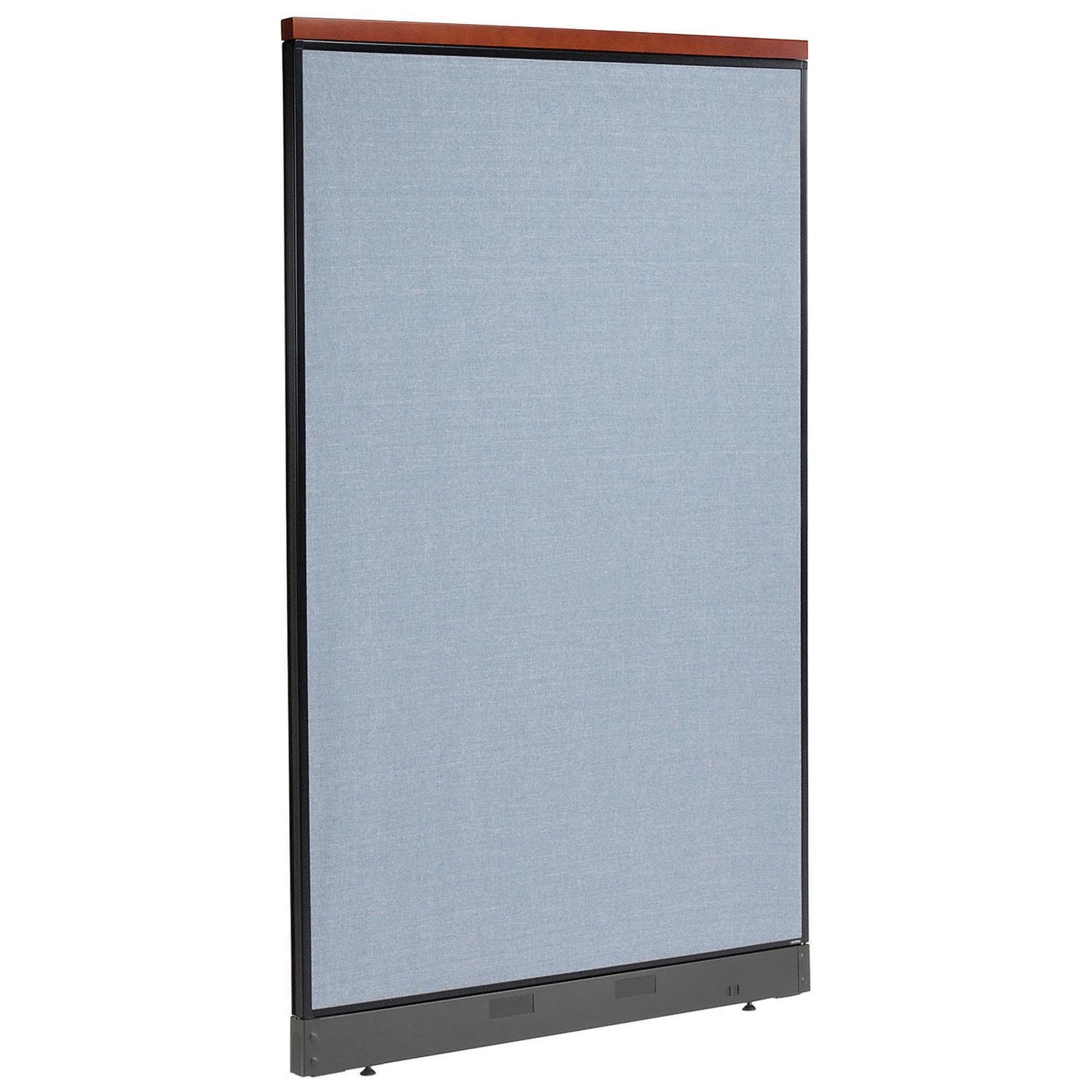 48-1/4"W x 77-1/2"H Deluxe Non-Electric Office Partition Panel with Raceway Blue