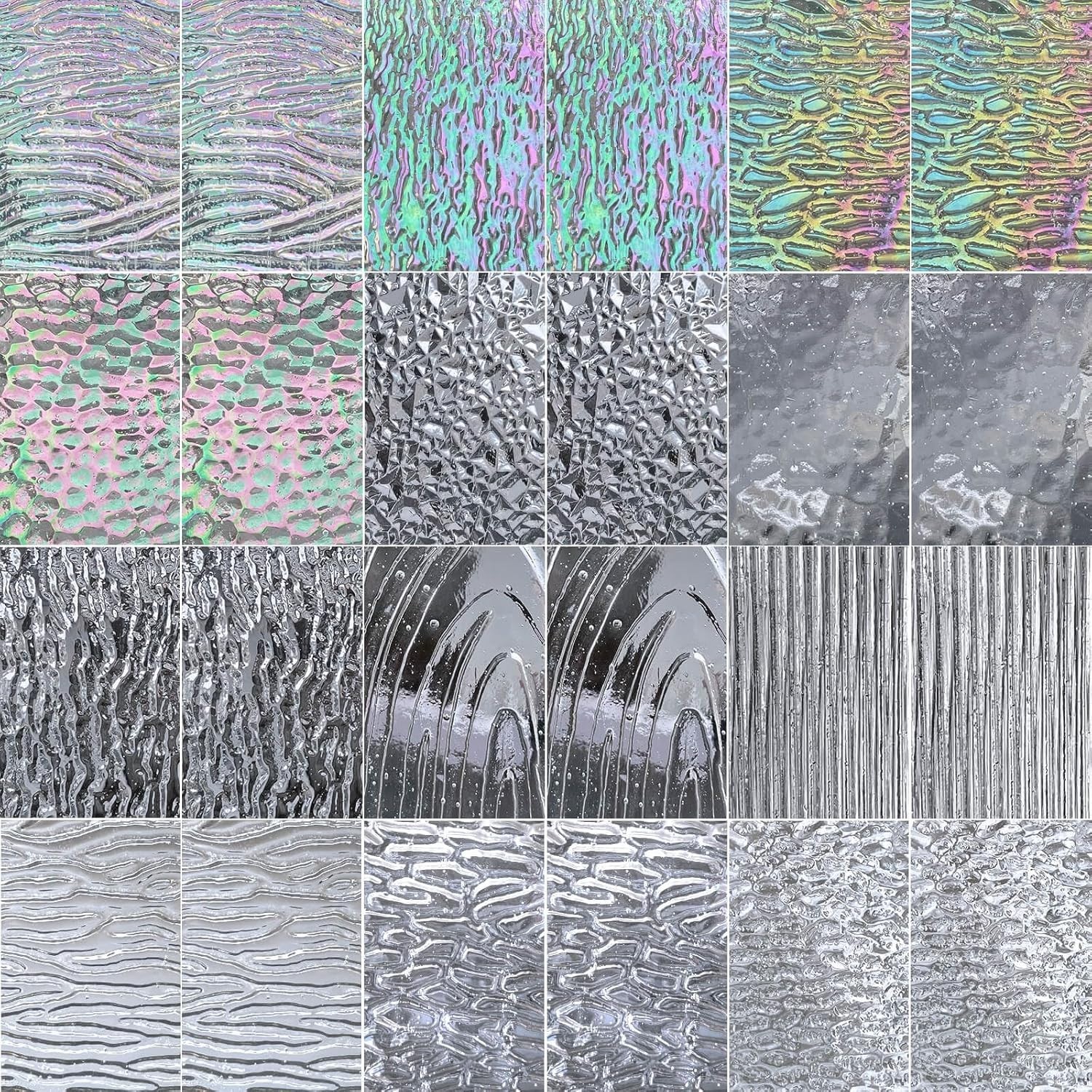 Iridescent Stained Glass Variety Pack - 24 Sheets