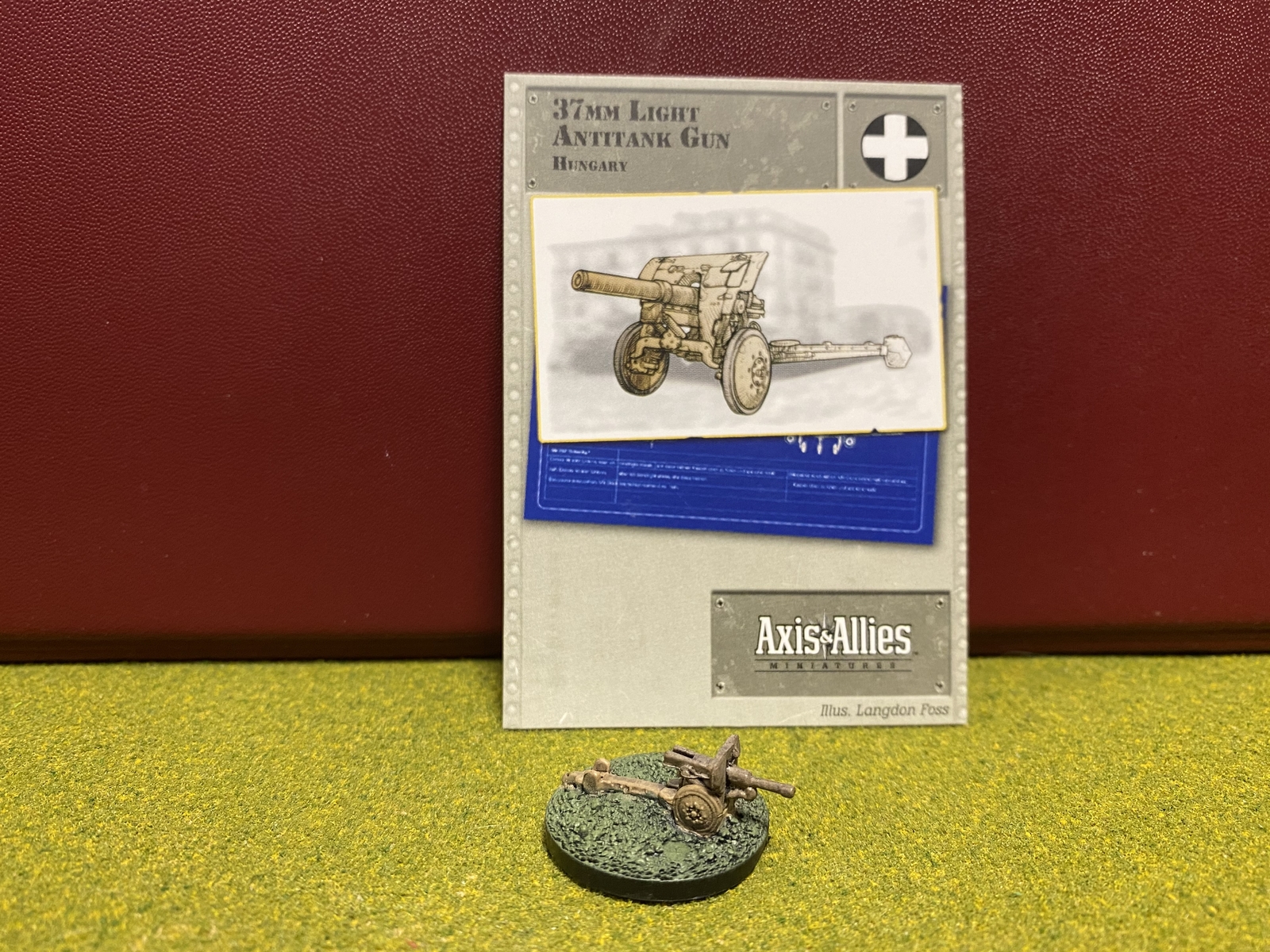 Axis & Allies Miniatures, World War II, Hungary, 37mm Light Antitank Gun