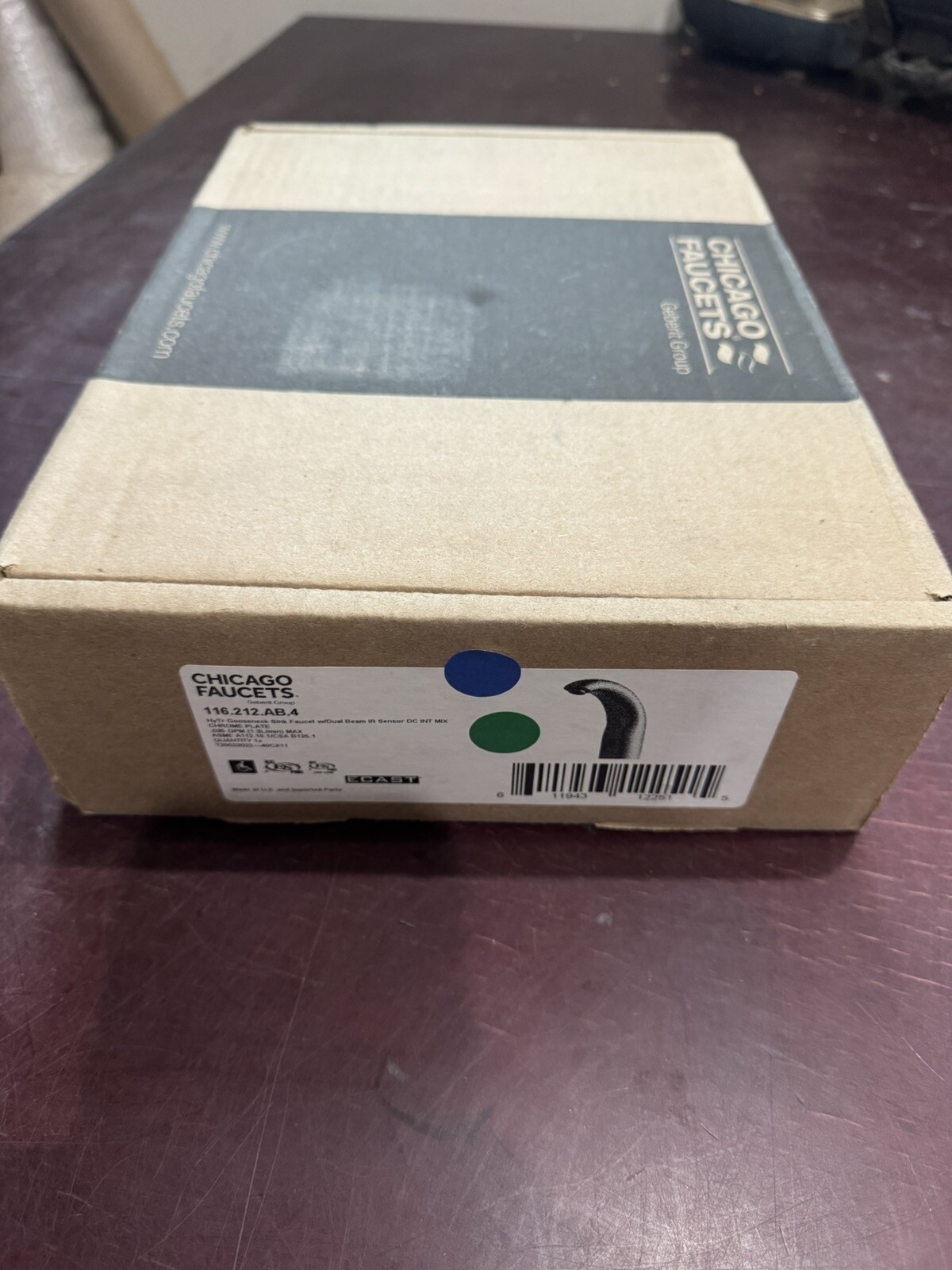 Chicago Faucet 116.212.AB.4 Dual Beam Ir Sensor Dc Int Mix NEW Open Box Chrome