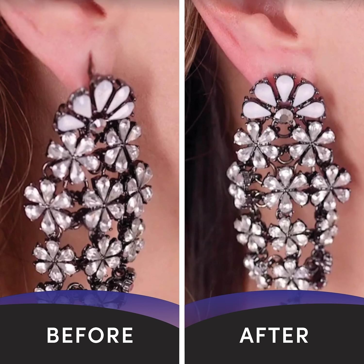 Clear Earring Support Patches - Earring Backs For Droopy Ears - Ear Care Prod...