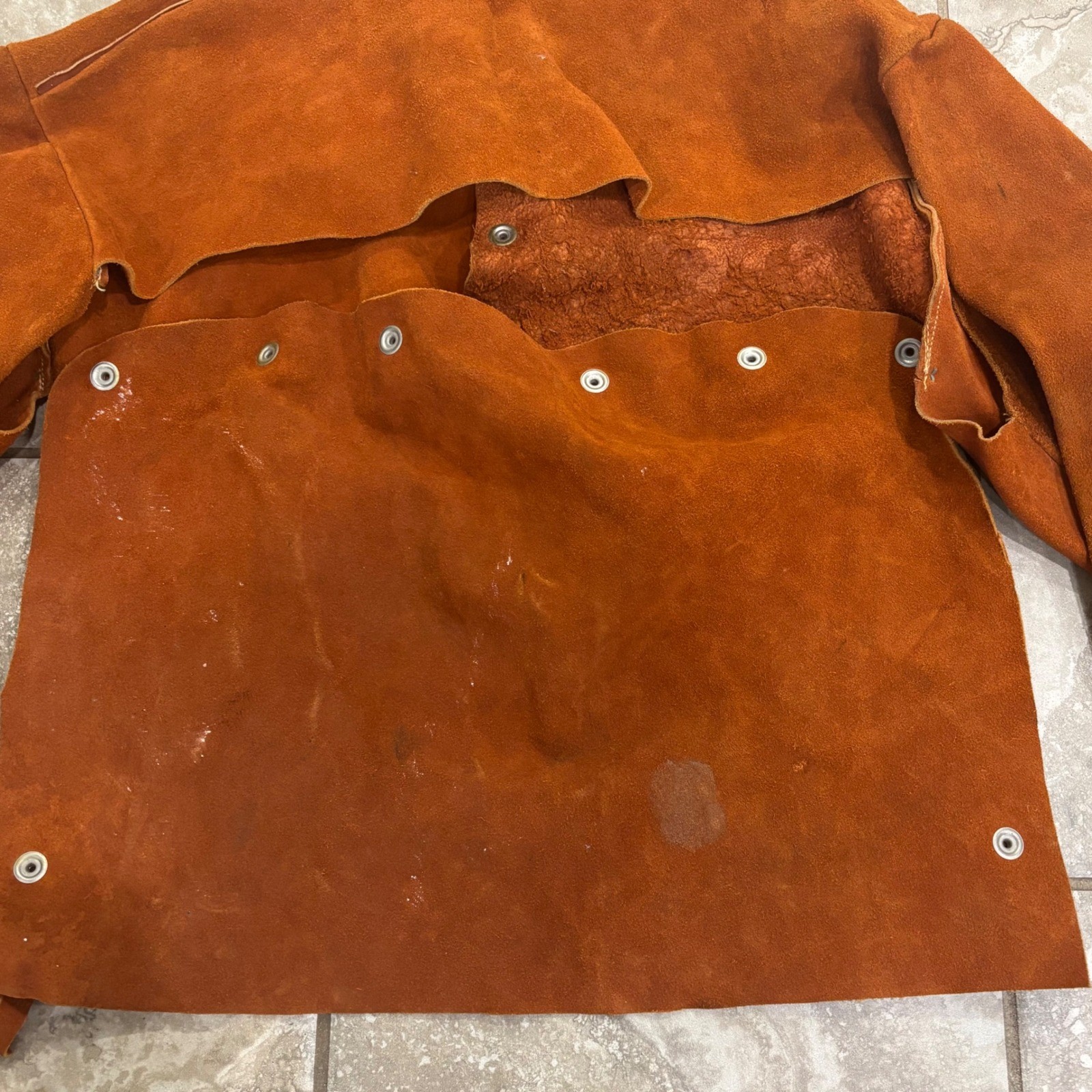 Men's Cowhide Leather Welding Capr Size Large