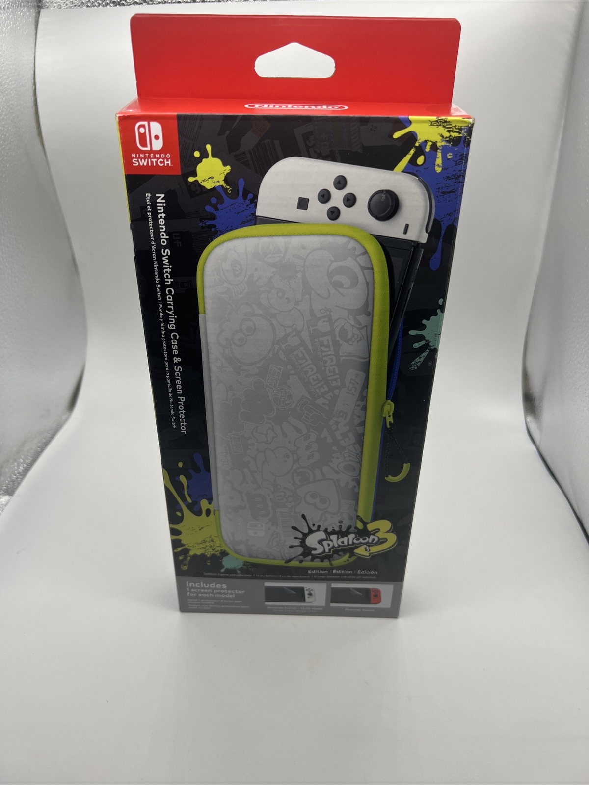 Brand New Nintendo Case & Screen Protector for Switch  - Splatoon 3 Edition