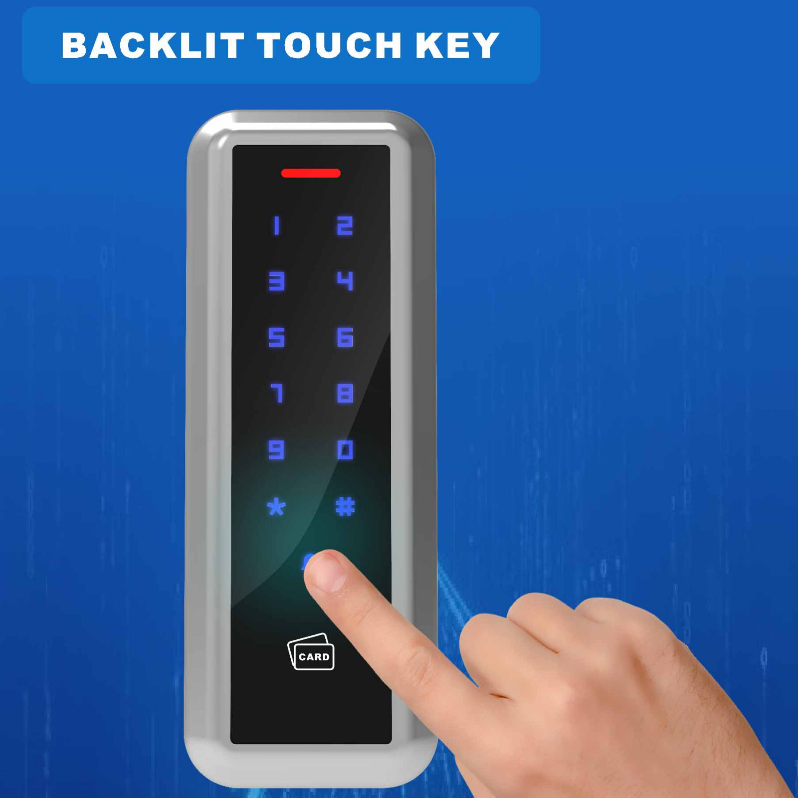 Touch Access Keypad RFID Card Reader 125KHz with Wiegand 26 bit Interface