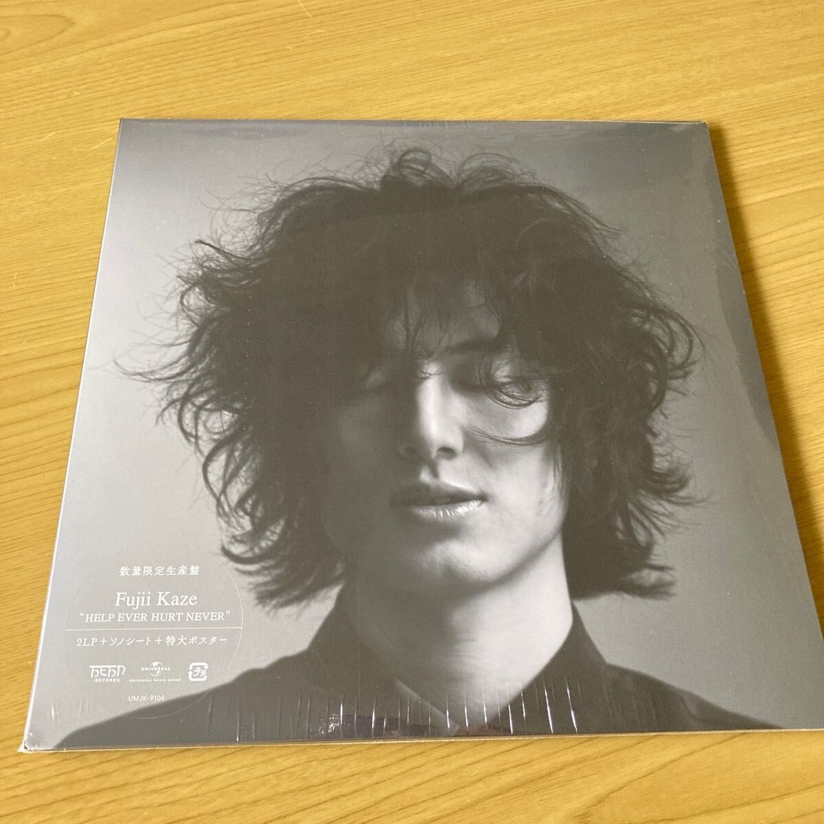 Kaze Fujii HELP EVER HURT NEVER Vinyl 2LP 12 With Oversized Poster Flexi Disc JP
