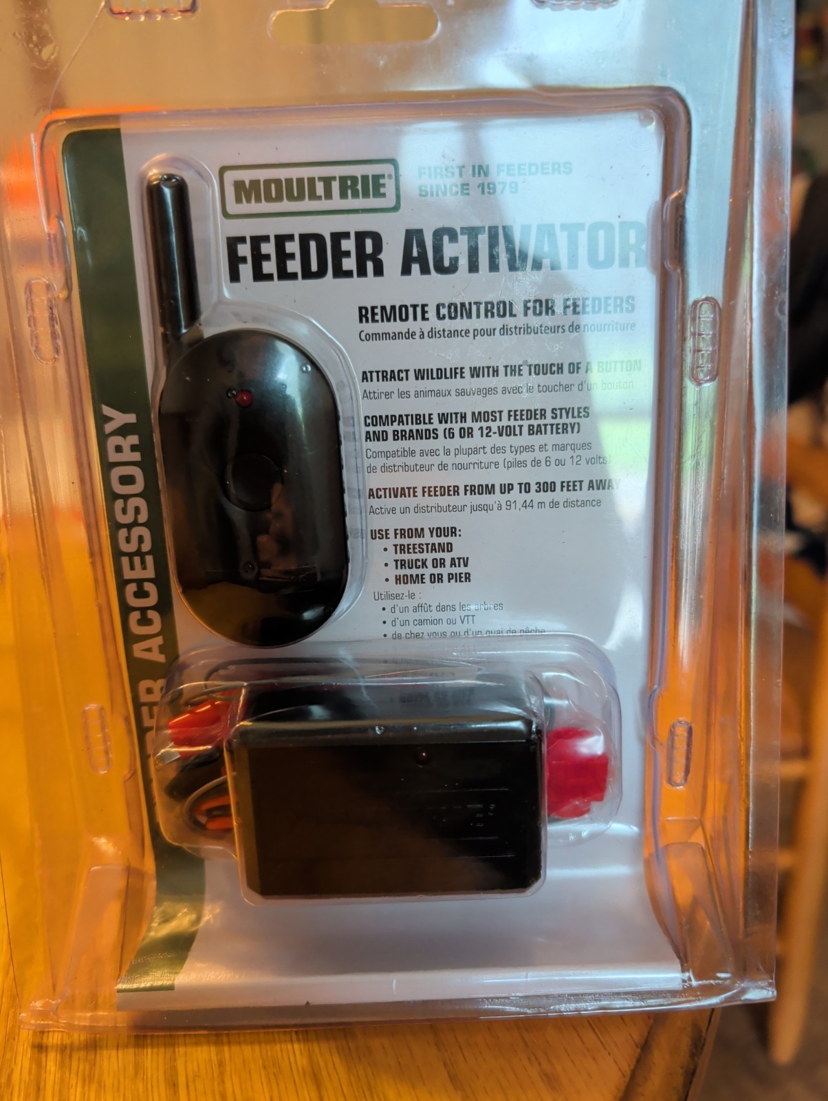 Moulteie Remote Control Feeder Activator - Up To 300 Ft - 6 Or 12 V Battery NIP
