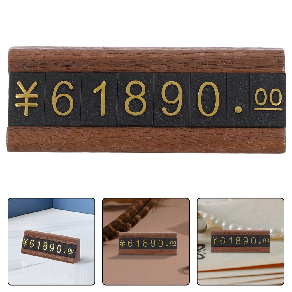 10 Sets Counter Jewelry Price Tags Desktop Signboard for Selling