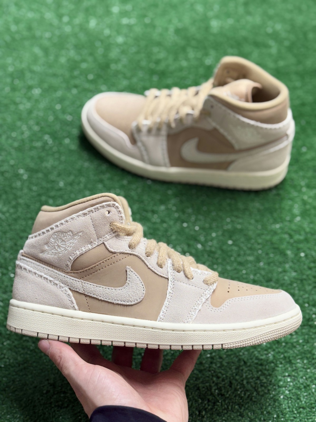 Nike Jordan 1 Mid SE Cozy Girl Womens HV4269-200 NEW Multi Sz