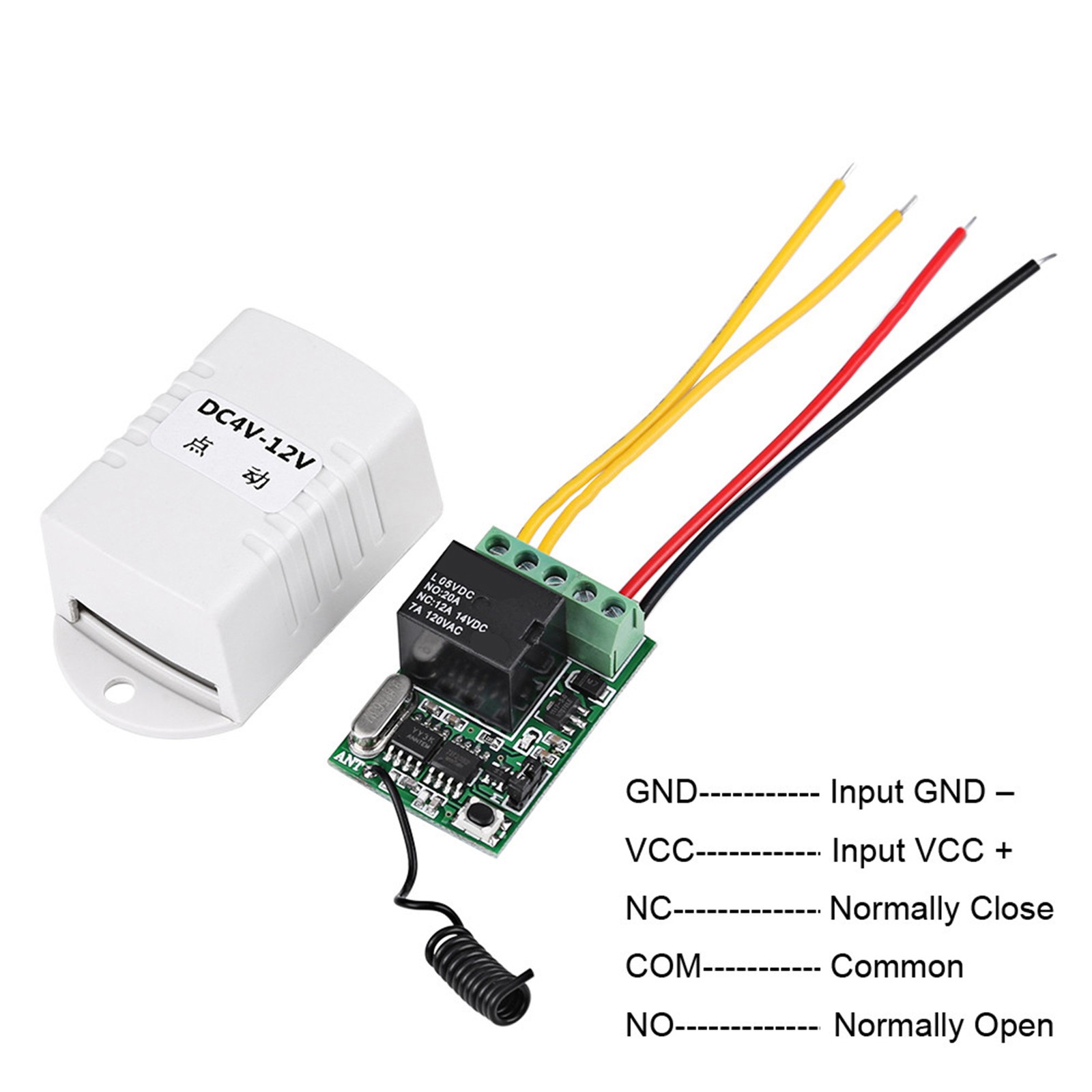Wireless Relay Remote Control One Key Switch Receiver + Transmitter DC 4V 5V 6V