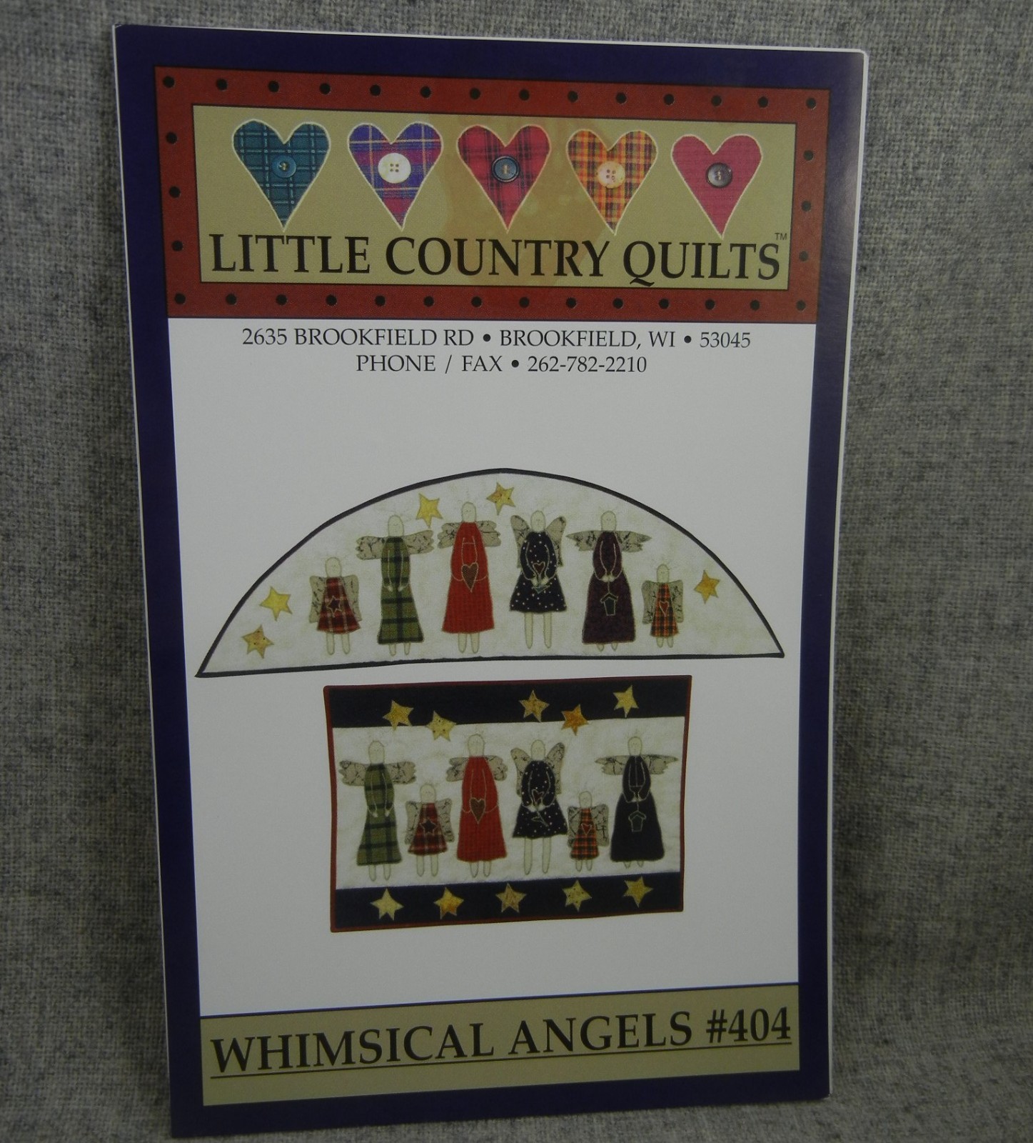 Whimsical Angels Applique Quilt Pattern Little Country Quilts Wall Hanging Uncut