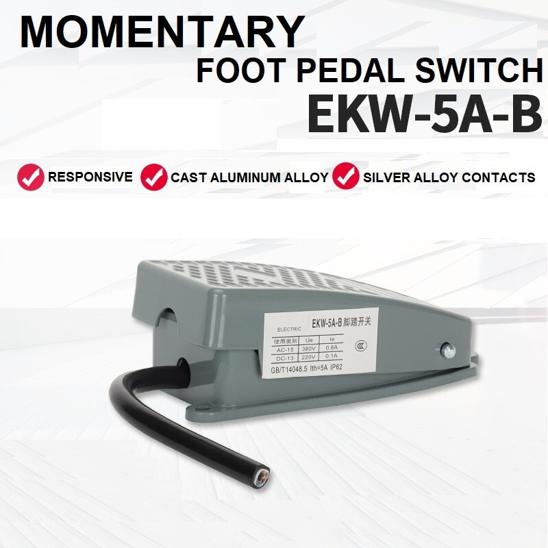 Foot Switch Foot EKW 5A-B Core Line Momentary 1NO1NC Pedal Controller 220V Punch