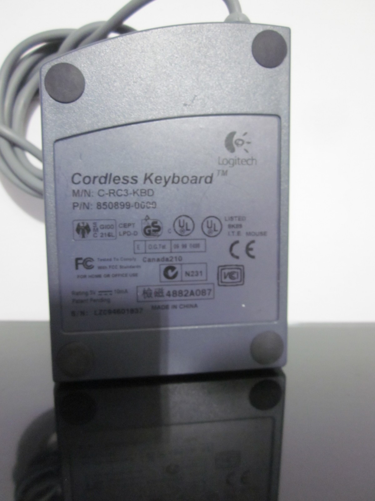 Logitech Cordless Keyboard Receiver C-RC3-KBD