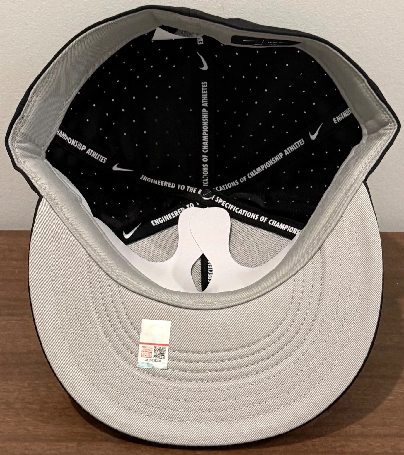 Nike True Vanderbilt Commodores Baseball Black On-Field Fitted Aero Hat 7 3/8