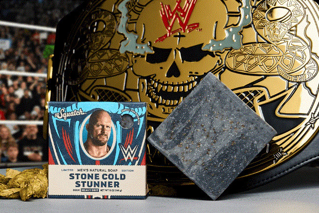NEW SCENT!! 2 PACK Dr Squatch STONE COLD STUNNER WWE Limited Edition Bar!