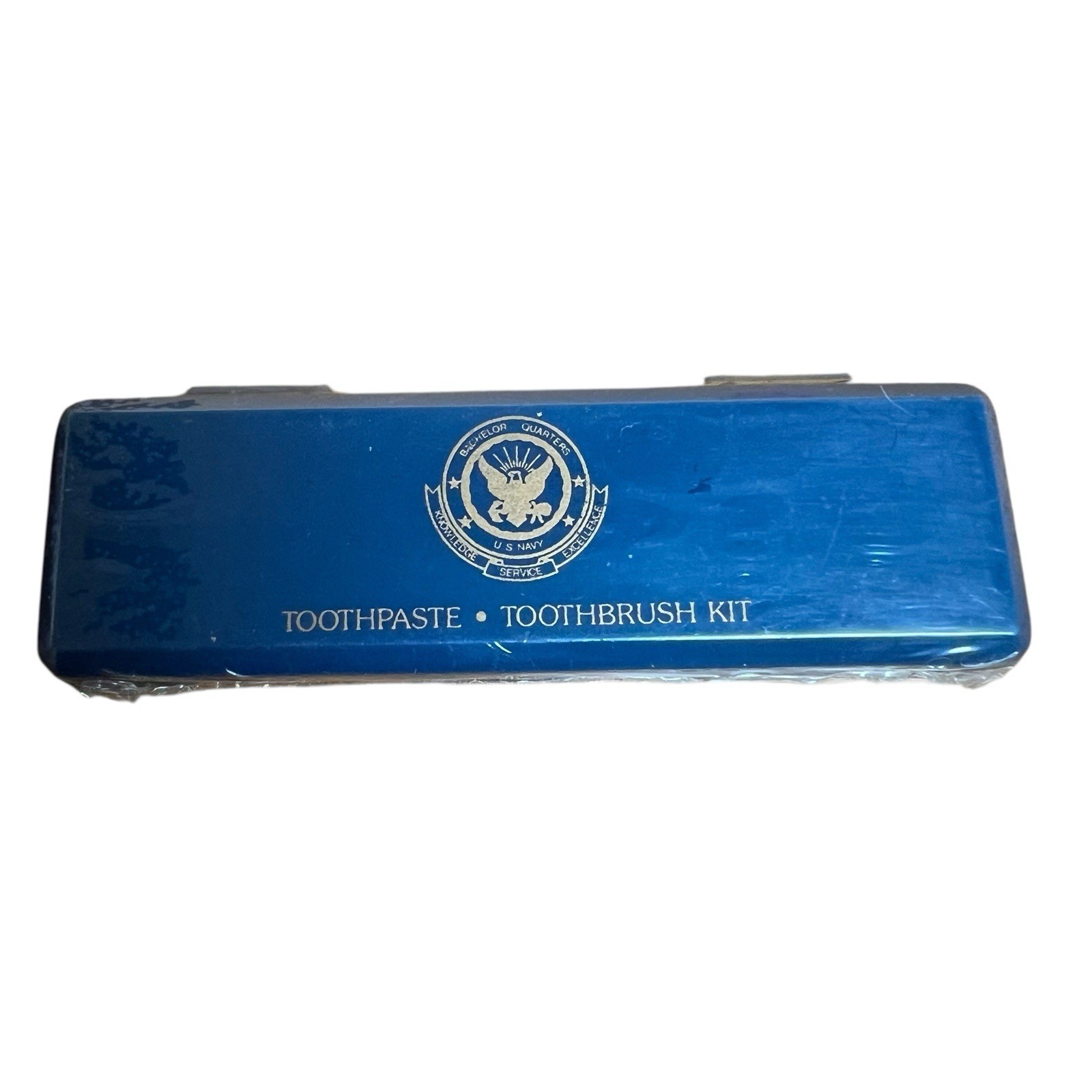 Sealed U.S. Navy Military Bachelors Quarters Toothpaste & Toothbrush Care Kit