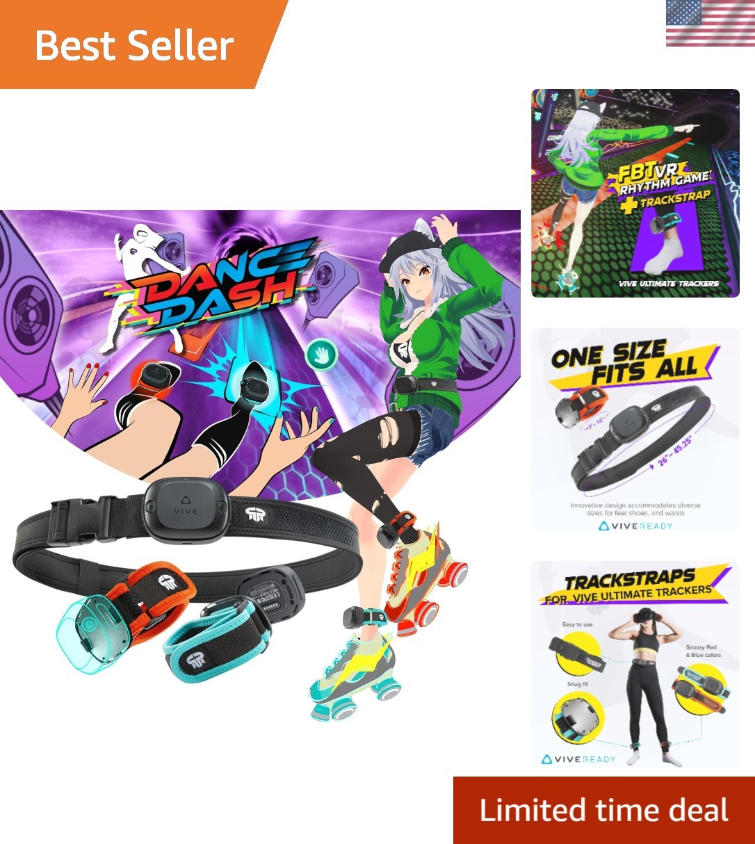 Full-Body Tracking Straps for VIVE with Dance Dash - Elevate Your VR Dance